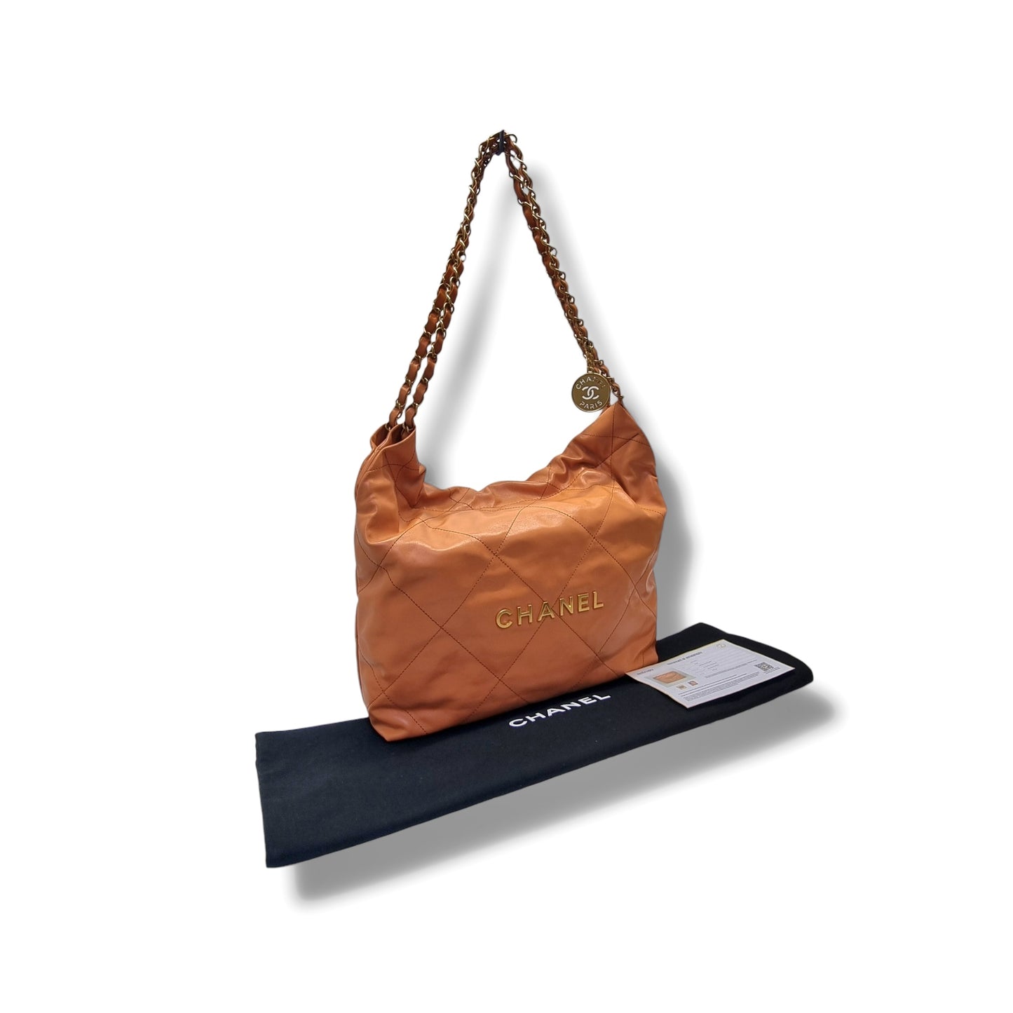 Chanel C22 Small Calfskin Ghw (Orange)