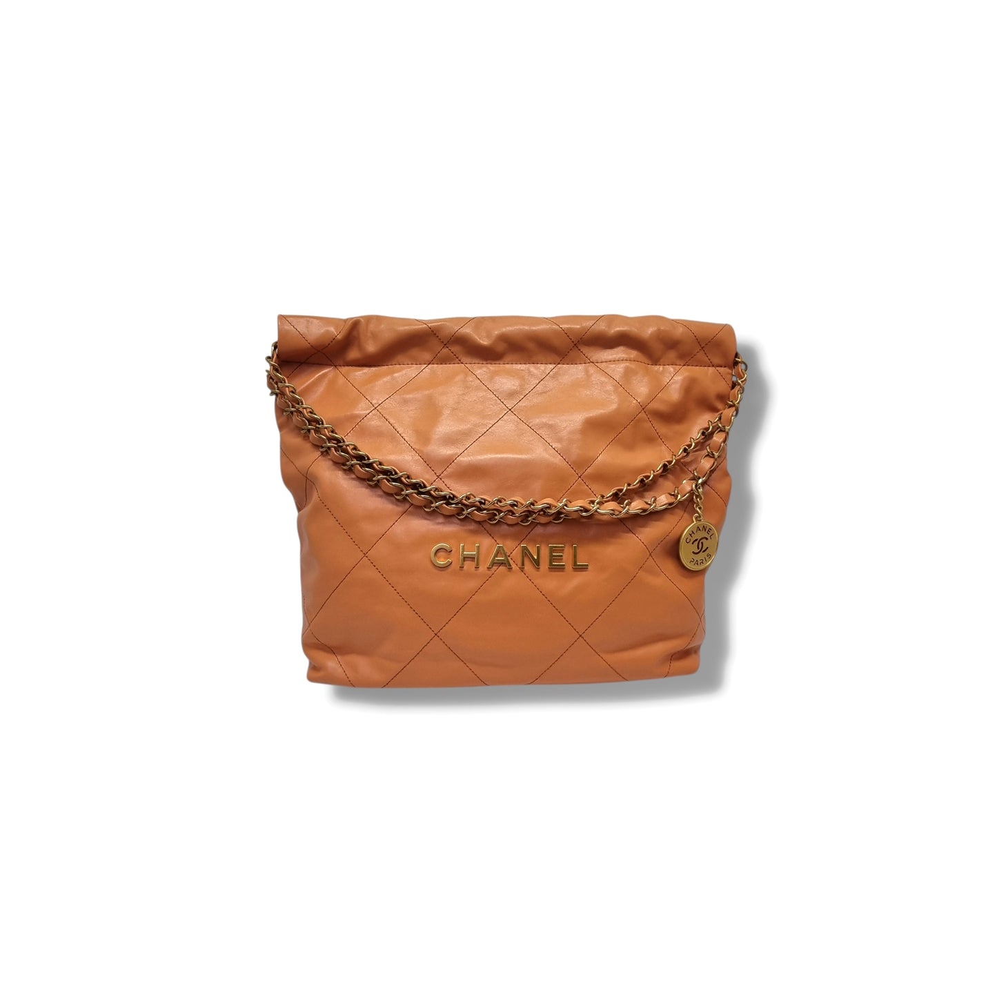 Chanel C22 Small Calfskin Ghw (Orange)