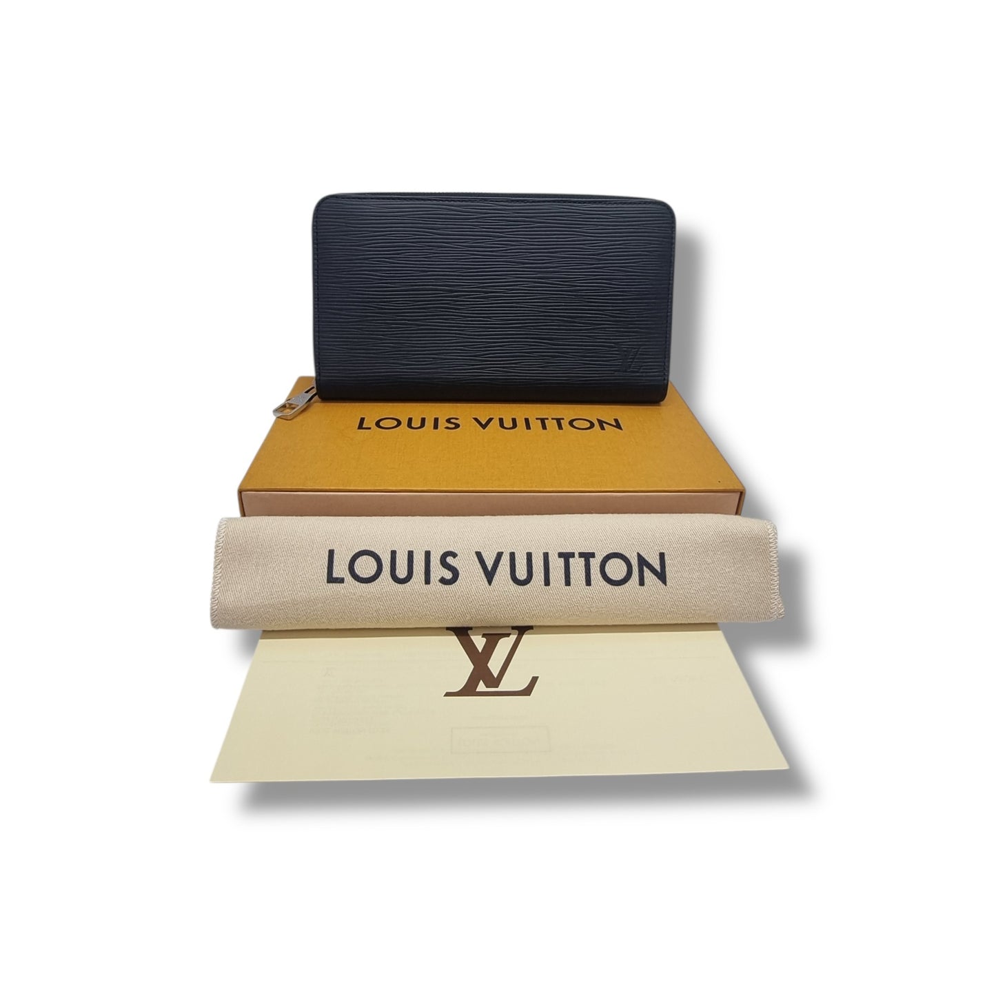 Louis Vuitton Wallet Zippy Organiser Epi Black Shw