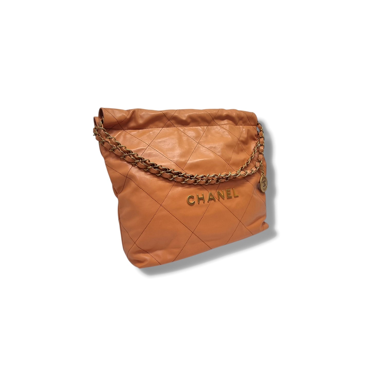 Chanel C22 Small Calfskin Ghw (Orange)