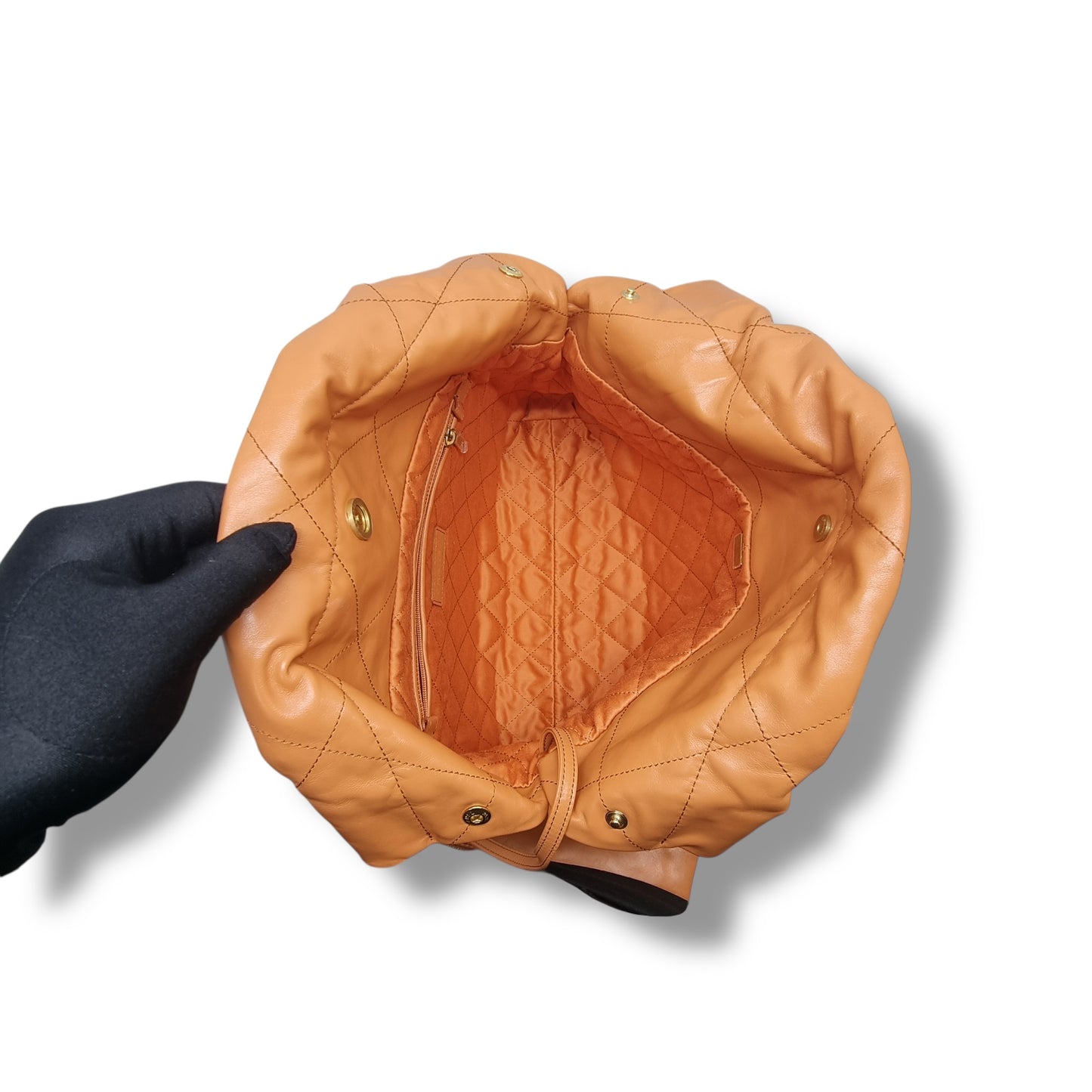 Chanel C22 Small Calfskin Ghw (Orange)