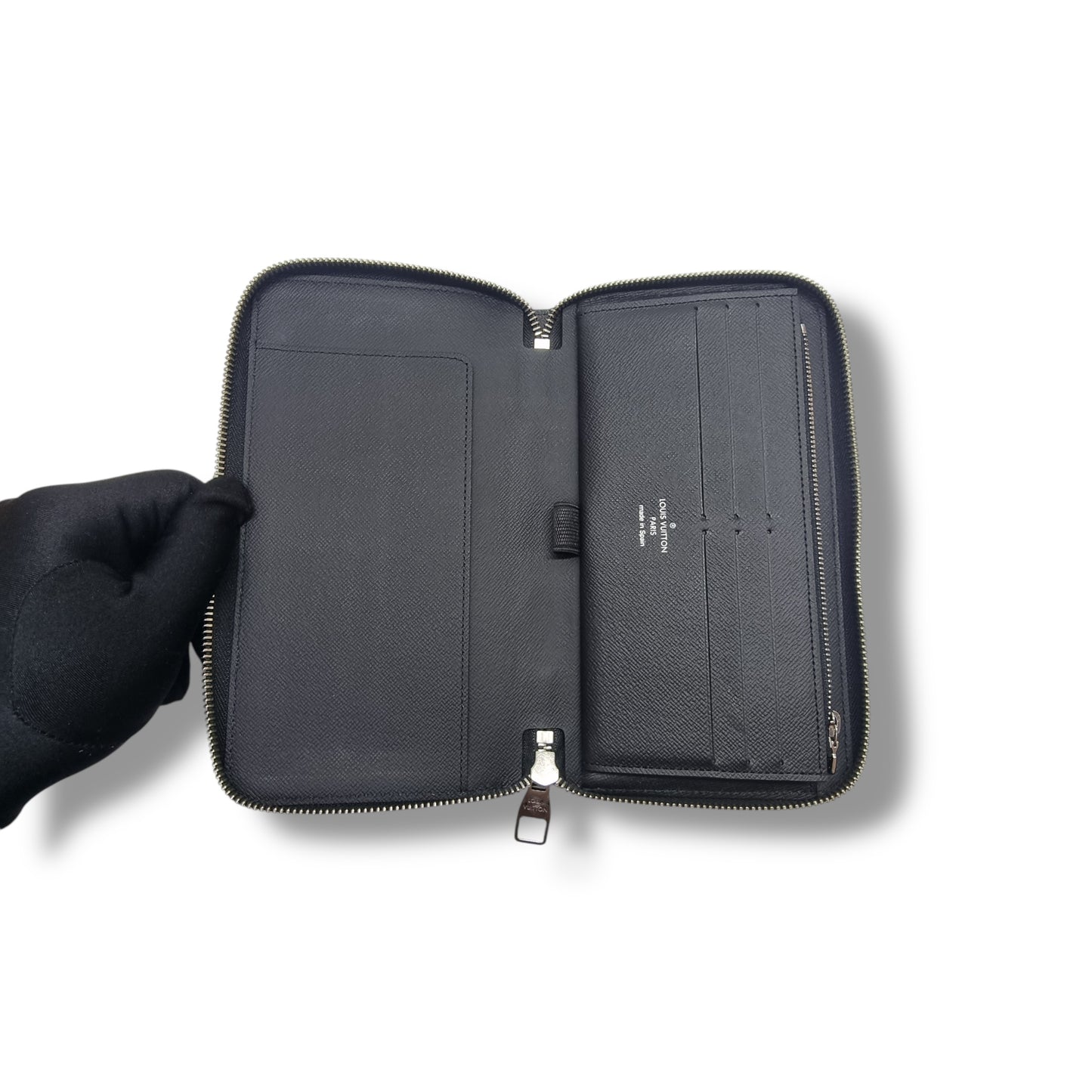 Louis Vuitton Wallet Zippy Organiser Epi Black Shw