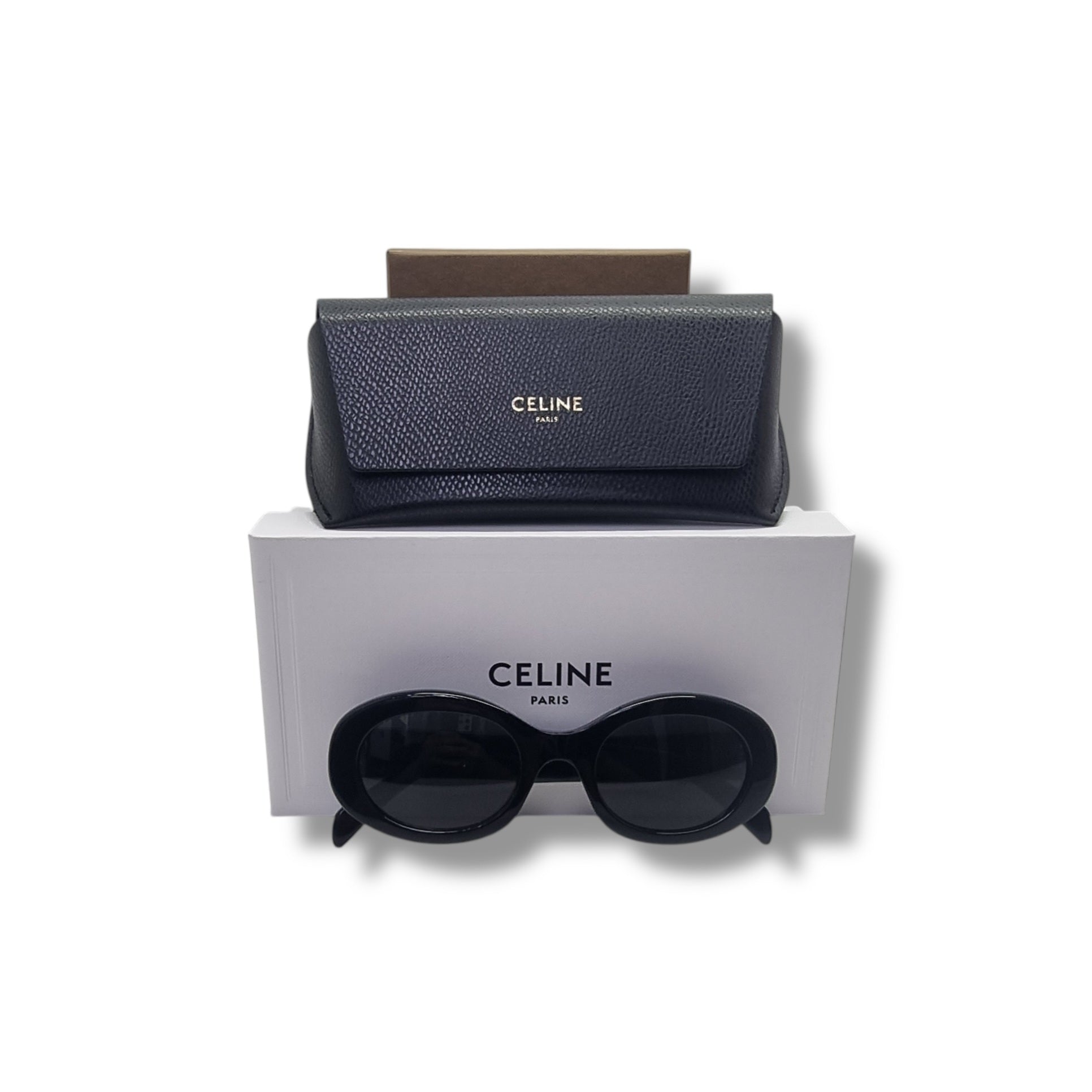Celine Triomphe Acetate Sunglasses (Black)