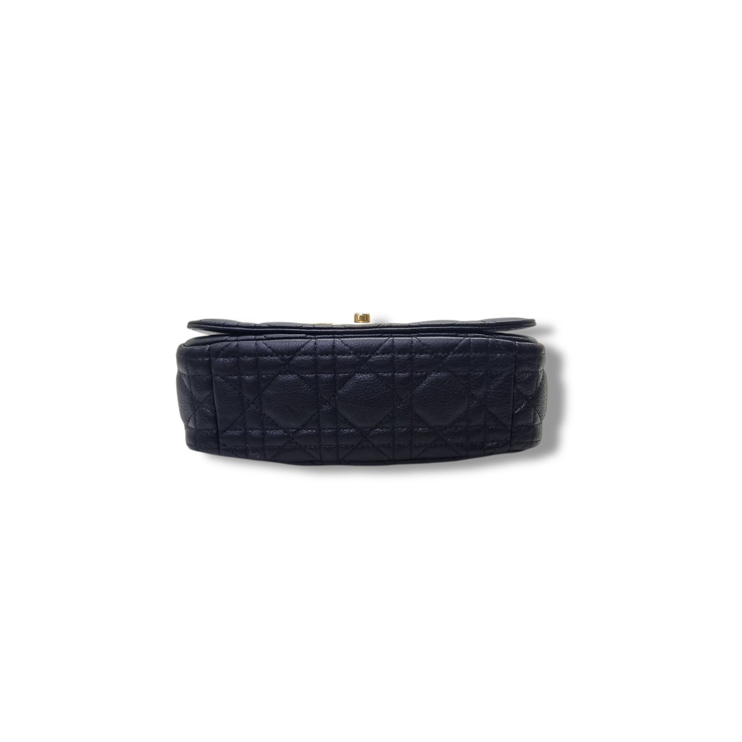 Christian Dior Caro Small Supple Cannage Calfskin Crossbody Ghw (Black)