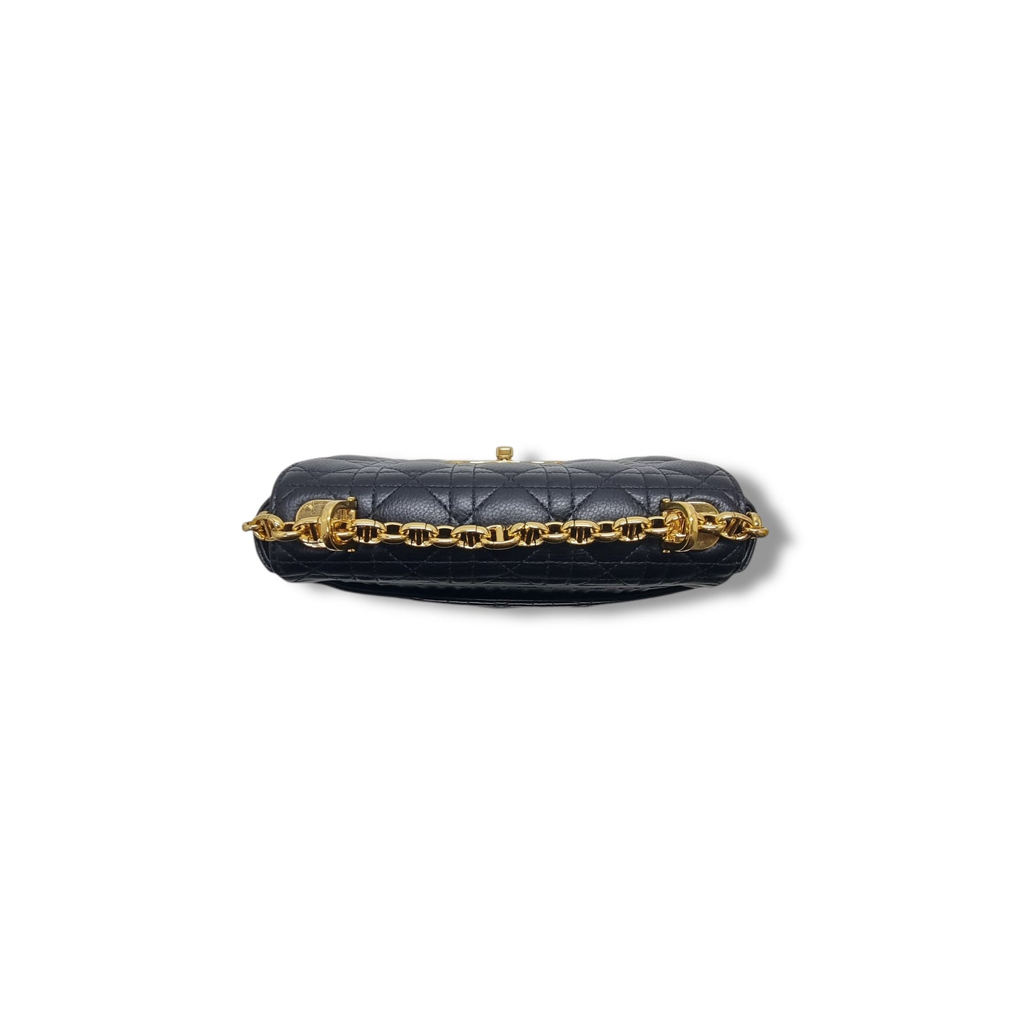 Christian Dior Caro Small Supple Cannage Calfskin Crossbody Ghw (Black)