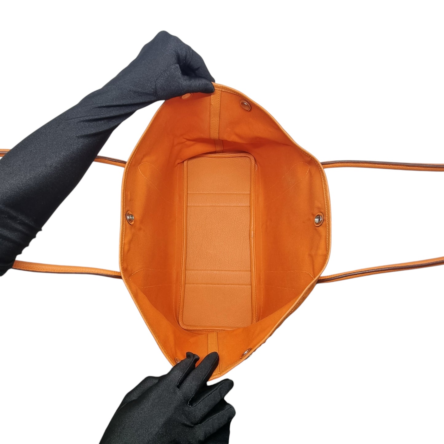 Hermes Garden Party 36 Canvas Palladium Coated Hw (Orange)
