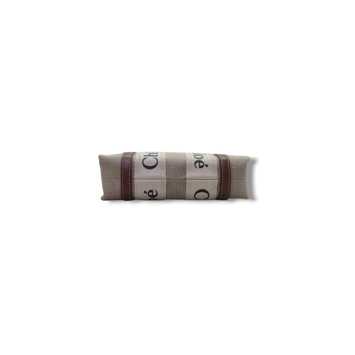 Chloe Mini Woody Tote Bag In Linen (Brown)