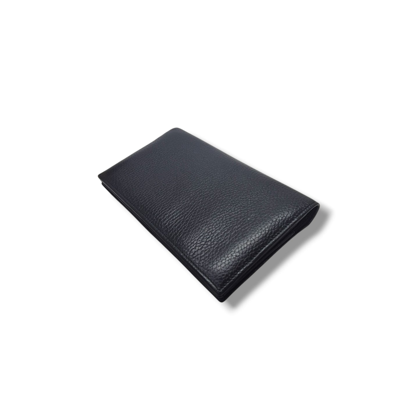 Gucci Swing Wallet On Strap Pebbled Leather Ghw (Black)