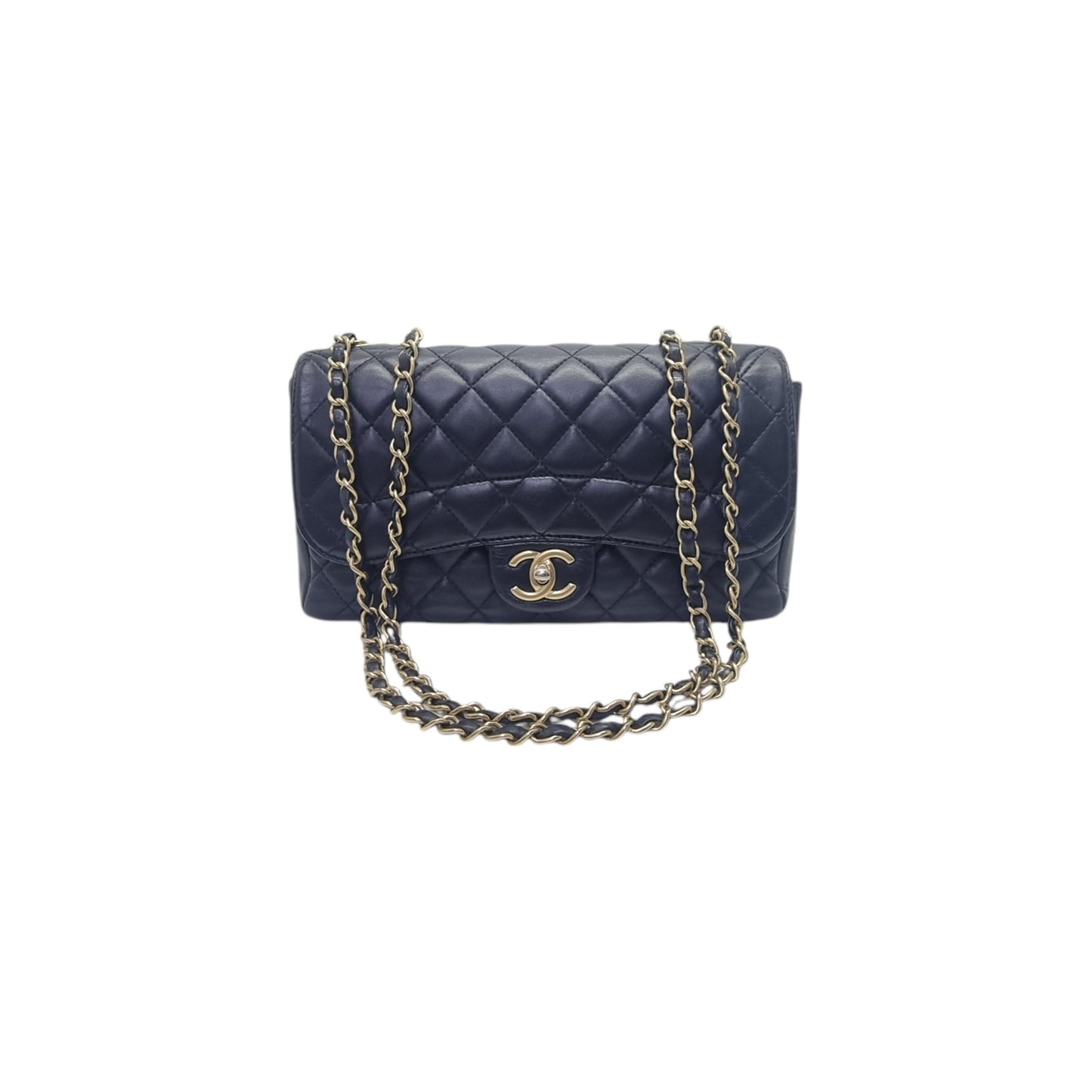 Chanel Mademoiselle Chic Medium Flap Bag Lambskin Ghw (Black)