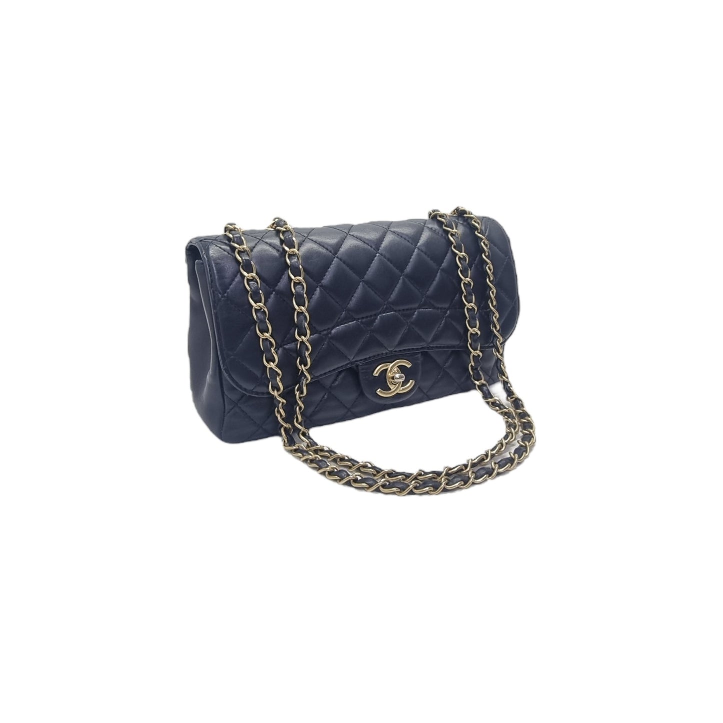 Chanel Mademoiselle Chic Medium Flap Bag Lambskin Ghw (Black)