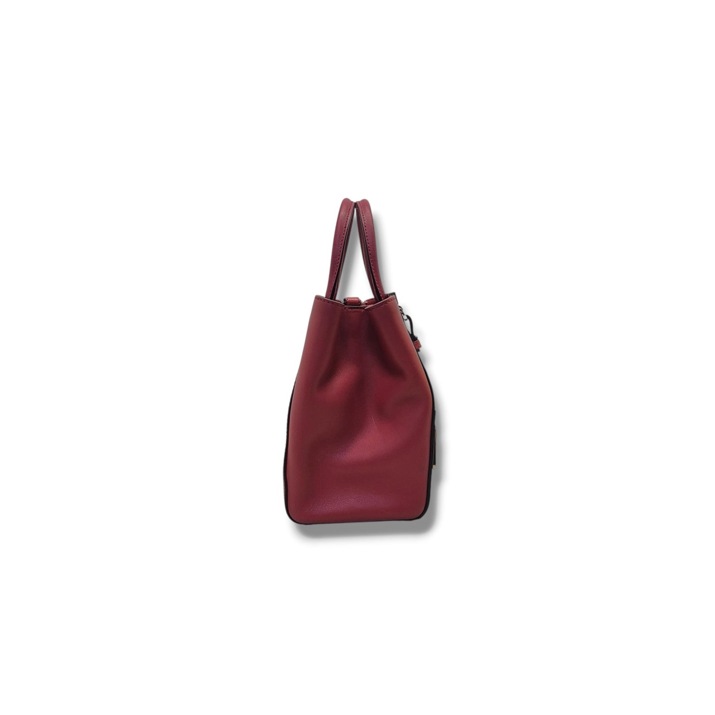 Fendi 2 Jour Geometrico Petite Leather Tote Ghw (Multicolour Red)