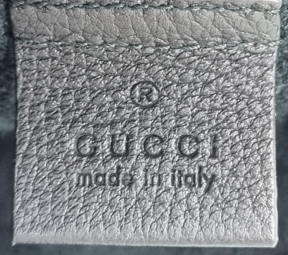 Gucci Print Leather Pouch Ghw (Black)