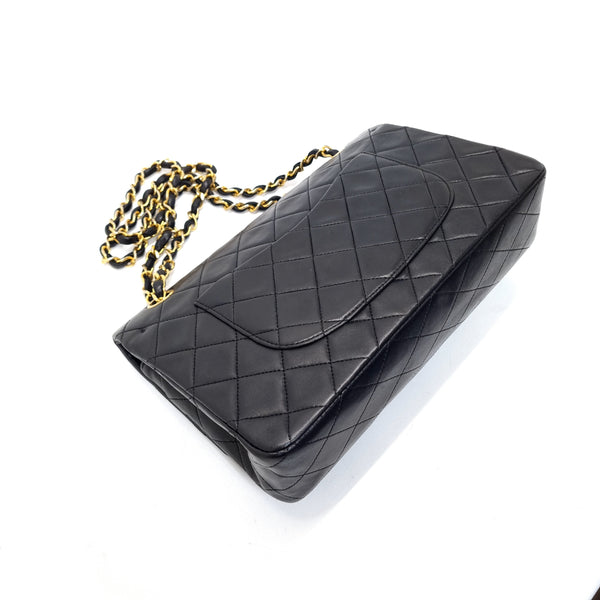 Chanel Vintage Classic Double Flap Meduim Lambskin Ghw (Black)