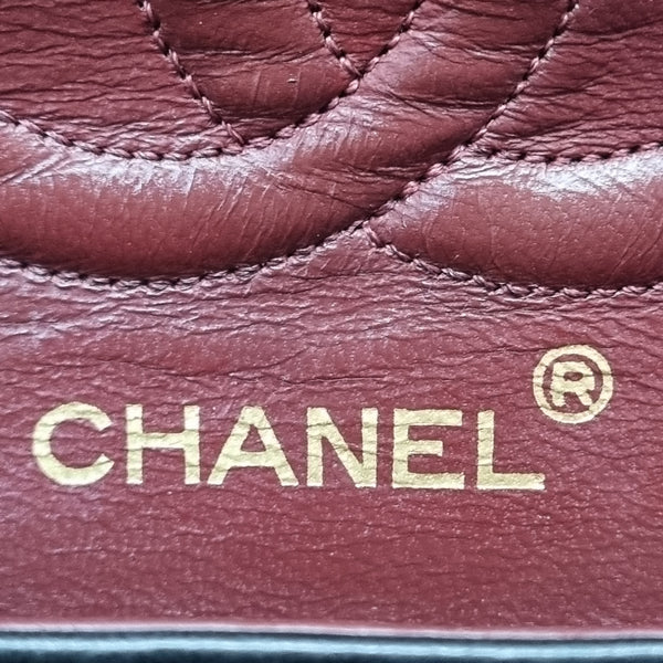 Chanel Vintage Classic Medium Double Flap Vintage Lambskin Ghw (Black)