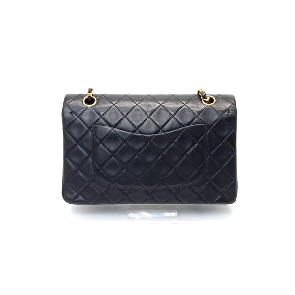 Chanel Vintage Classic Medium Double Flap Vintage Lambskin Ghw (Black)