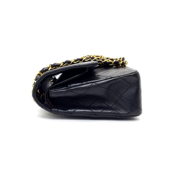 Chanel Vintage Classic Medium Double Flap Vintage Lambskin Ghw (Black)