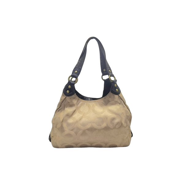 Coach Maggie Madison Signature Op Art Tote Ghw ( Brown)