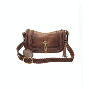 Gucci Marrakech Woven Leather Sling Bag Ghw (Brown)