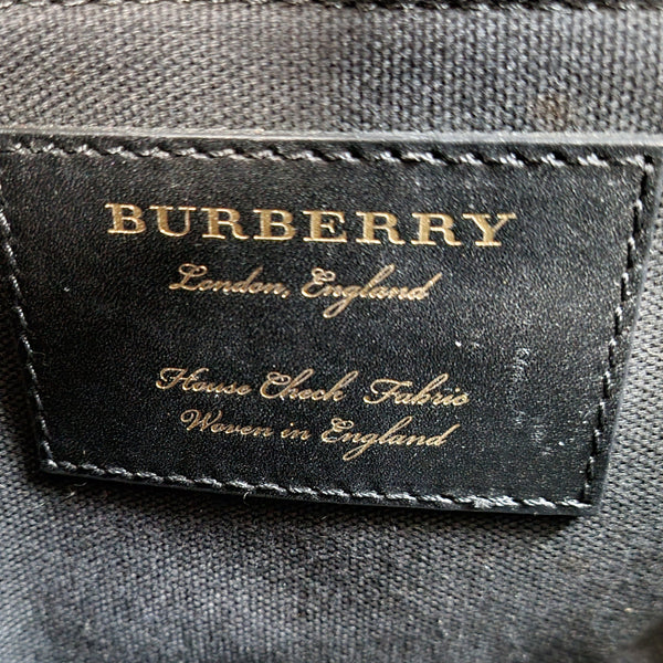 Burberry Python Grainy Leather Hse Chk Banner ElderberryTote Ghw (Mahogany/Purple/Yellow/Blue)