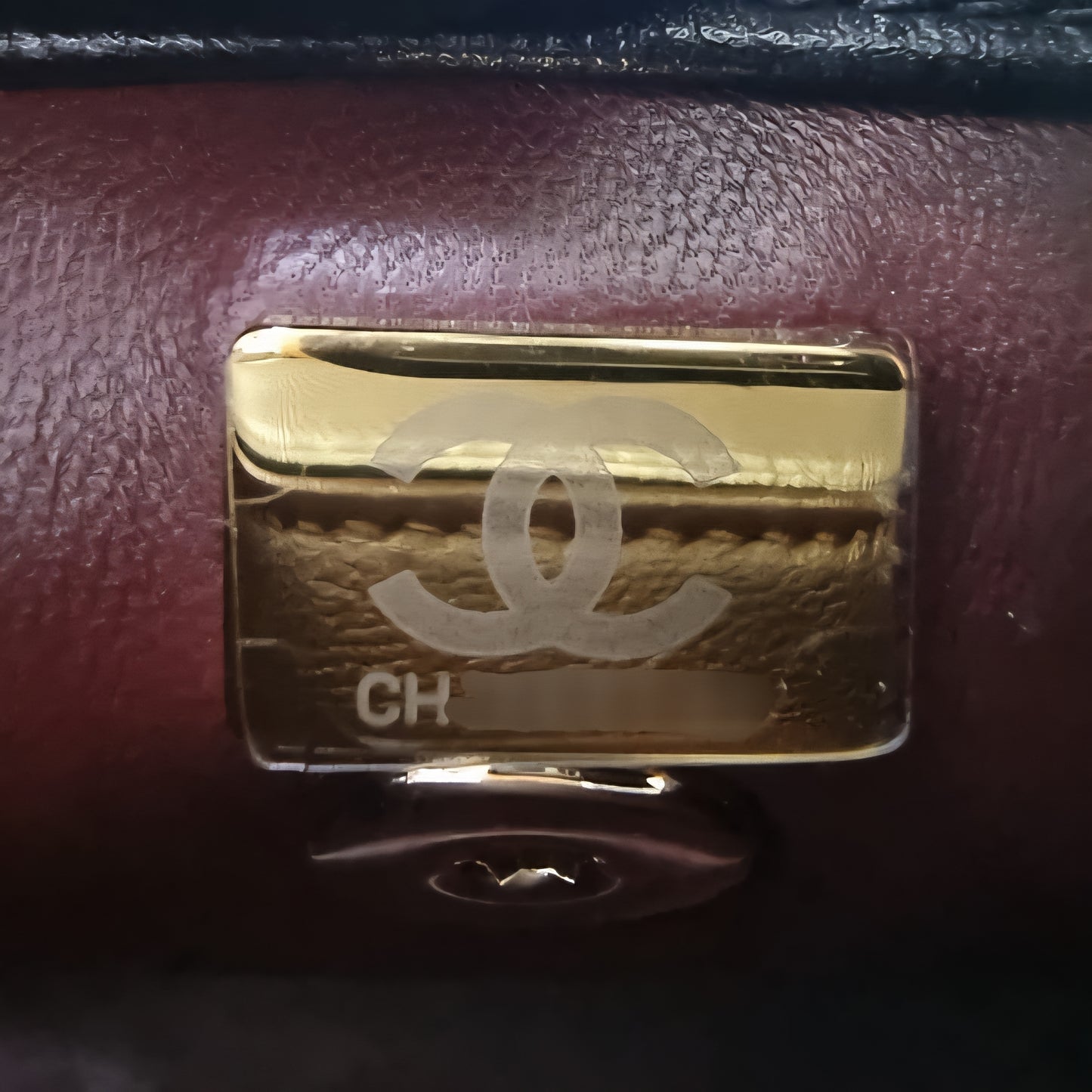 Chanel Coco Lizard Handle Small Caviar Light Gold Hw (Black)