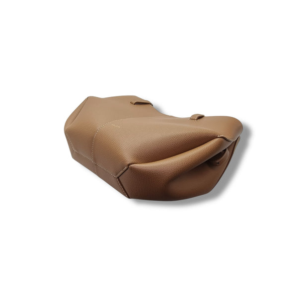 Polene Cyme Mini Leather Shoulder Bag Ghw (Camel)
