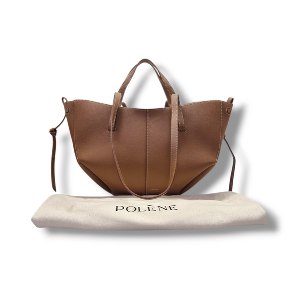 Polene Cyme Mini Leather Shoulder Bag Ghw (Camel)
