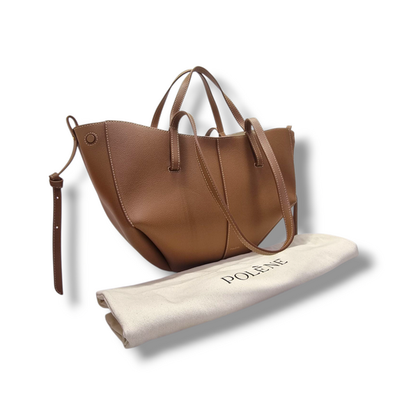 Polene Cyme Mini Leather Shoulder Bag Ghw (Camel)
