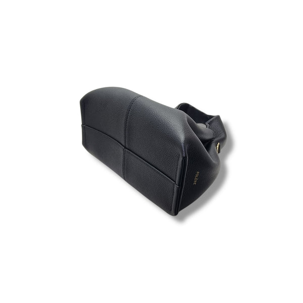 Polene Numero Neuf Mini Leather Tote Ghw (Black)