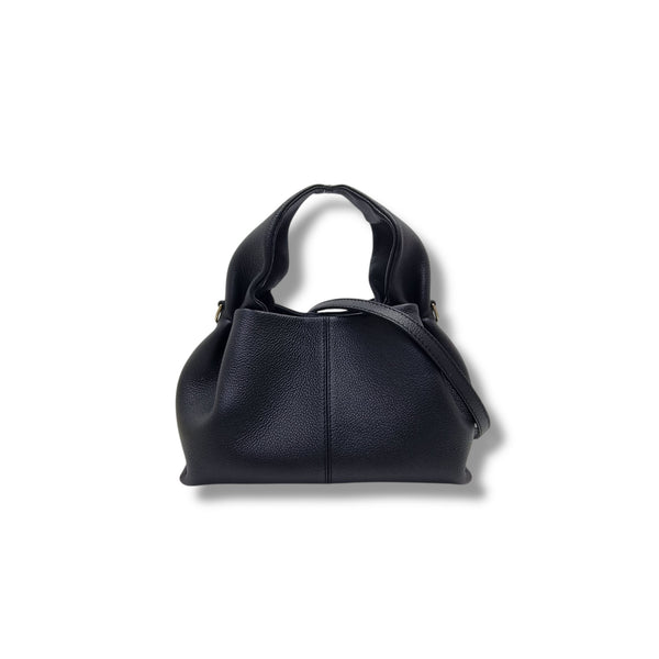 Polene Numero Neuf Mini Leather Tote Ghw (Black)
