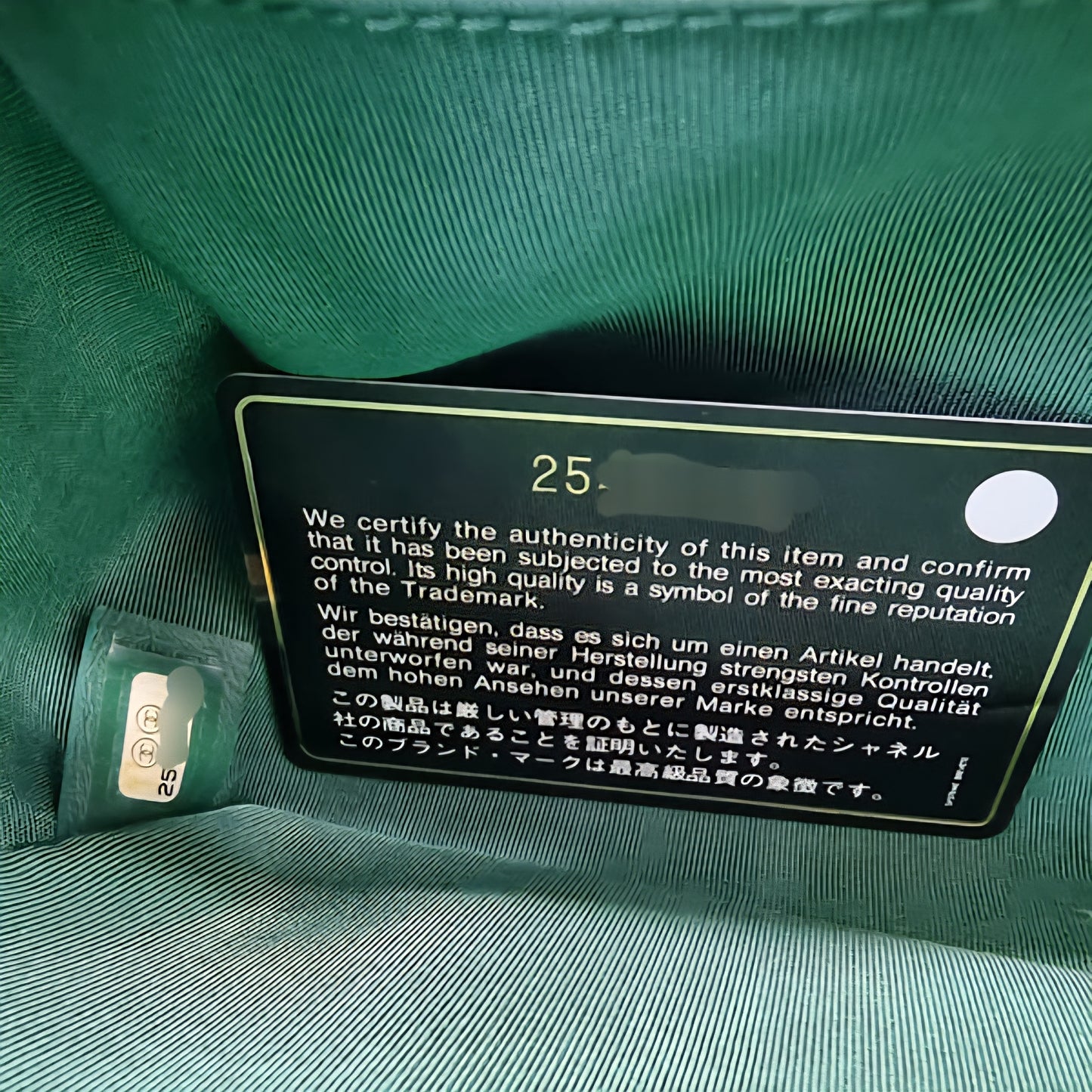 Chanel Boy Medium Lambskin Ghw (Green)