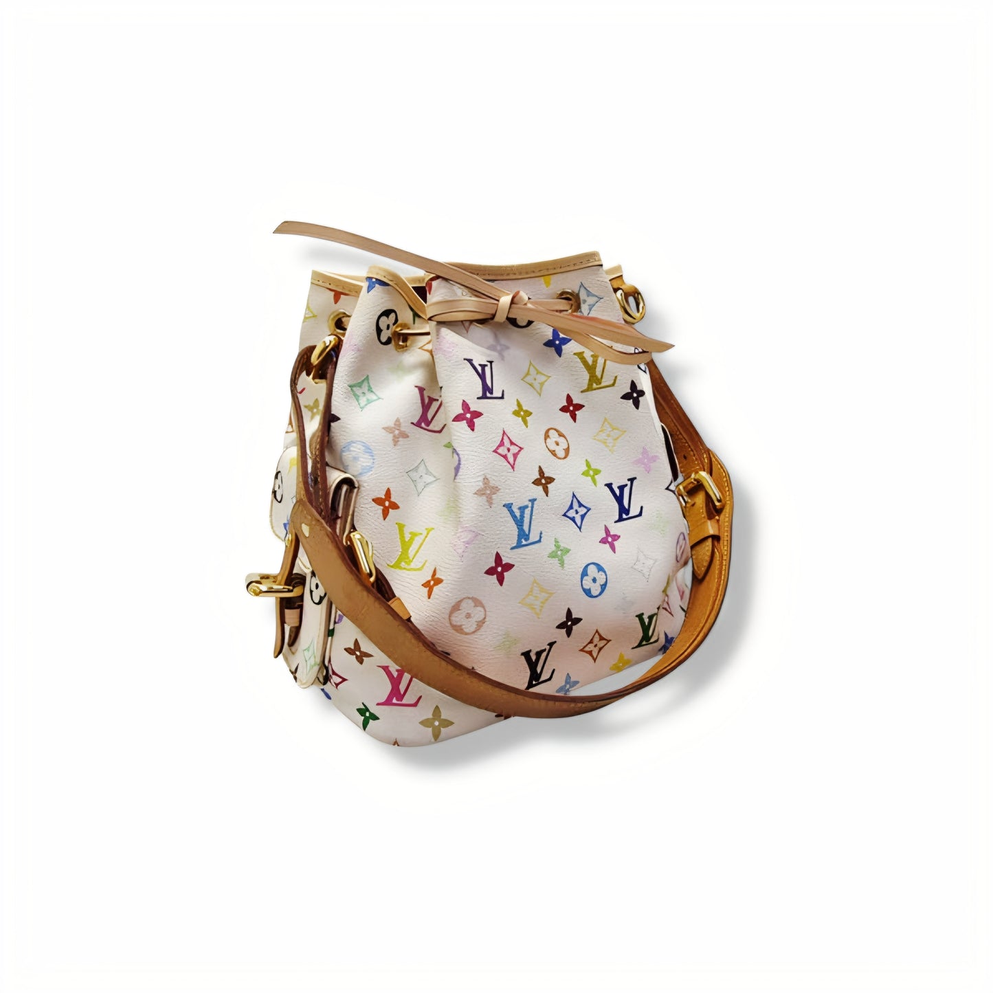 Louis Vuitton Petit Noe Monogram Multicolour White Ghw