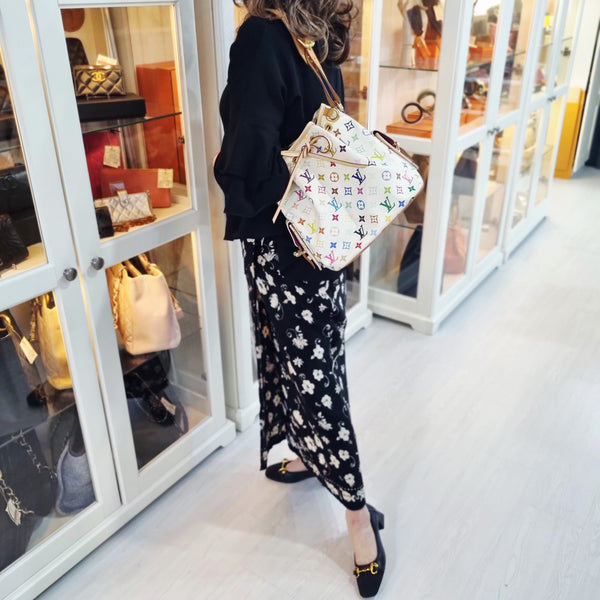 Louis Vuitton Petit Noe Monogram Multicolour White Ghw