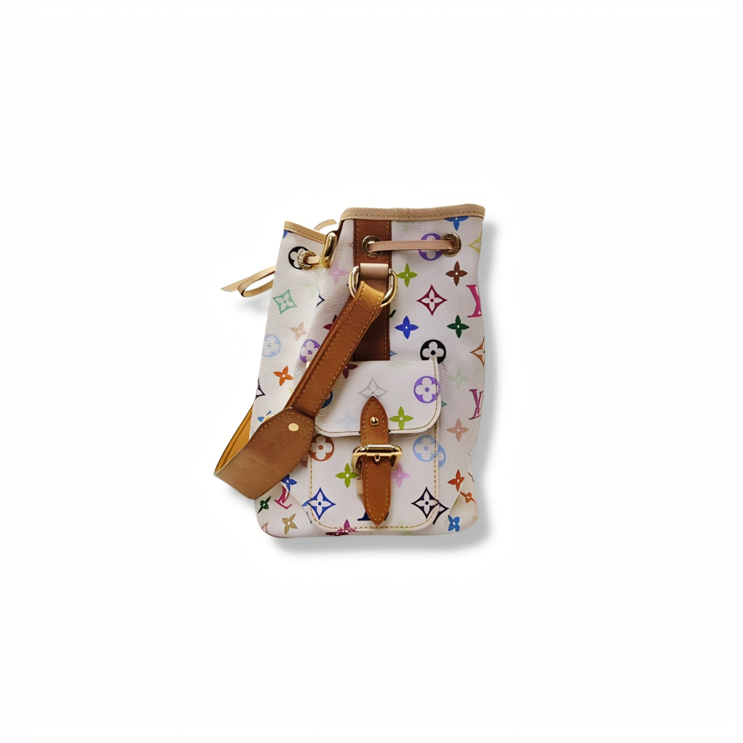 Louis Vuitton Petit Noe Monogram Multicolour White Ghw