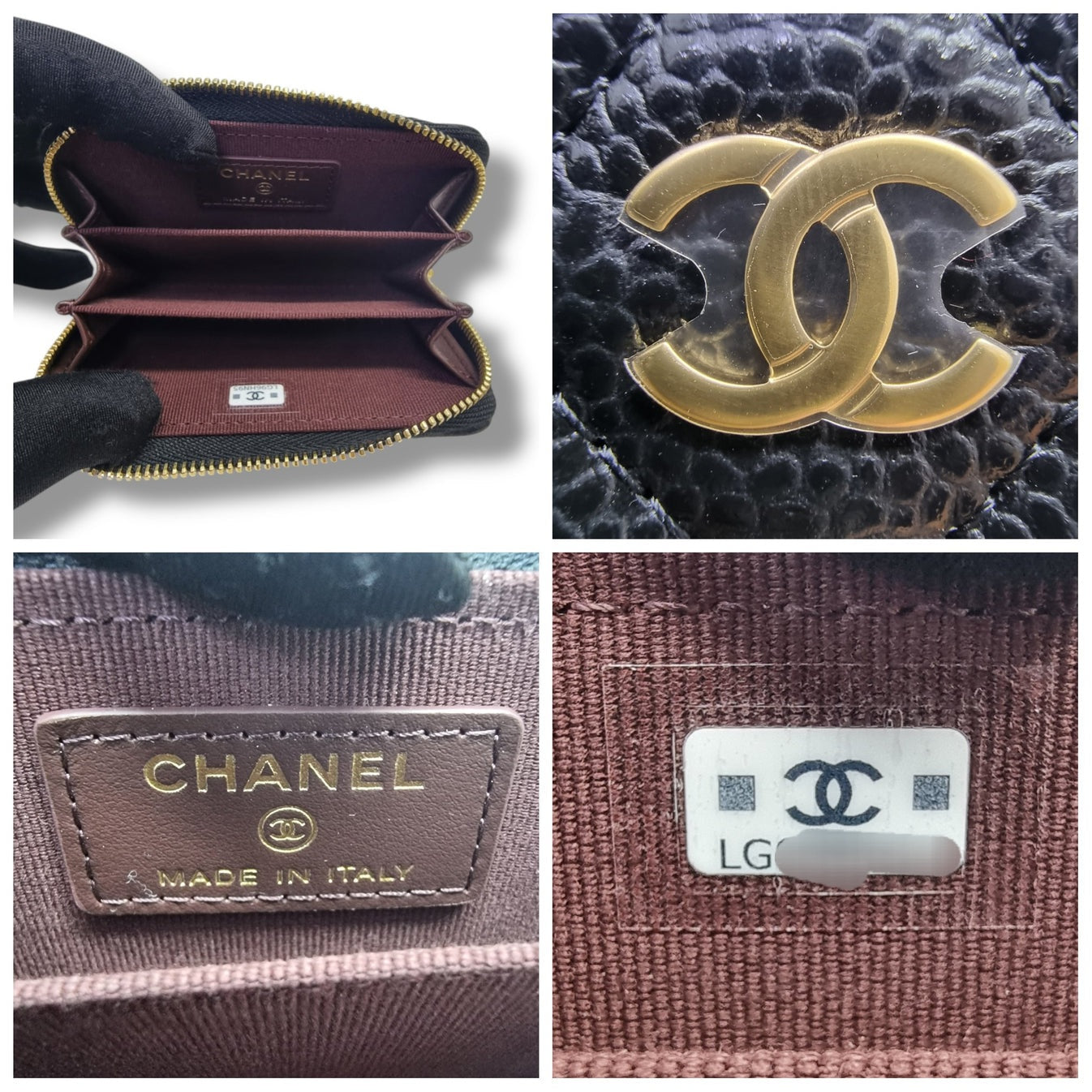 Chanel Classic Zip Coin Purse Caviar Ghw (Black)