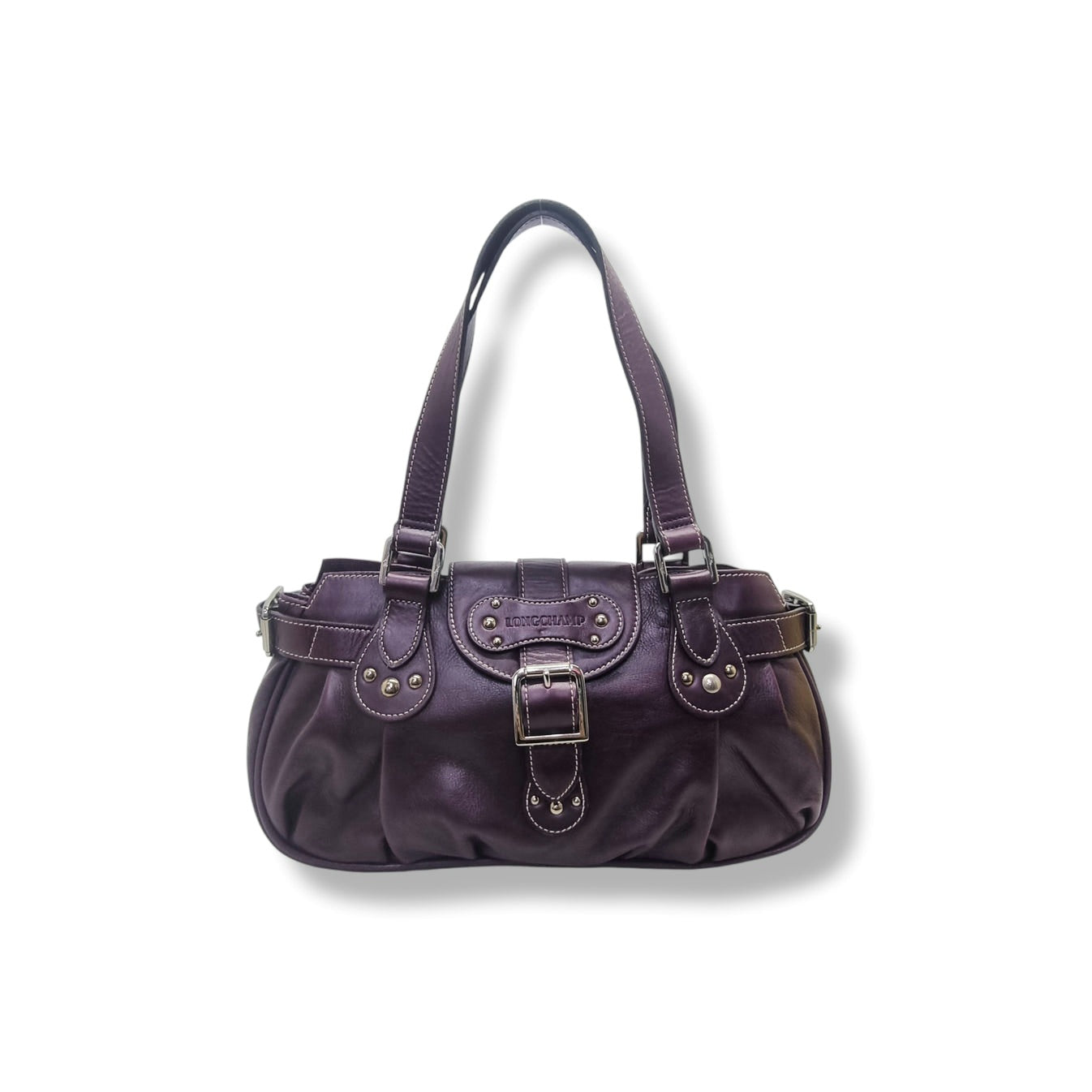 Longchamp Idole Leather Shw (Dark Purple)