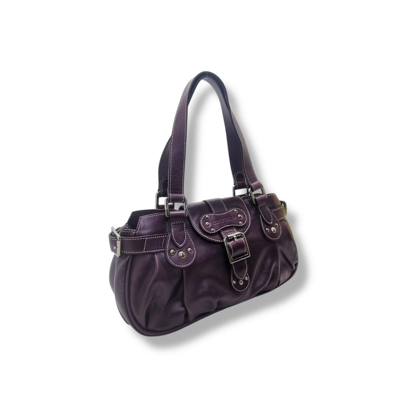 Longchamp Idole Leather Shw (Dark Purple)