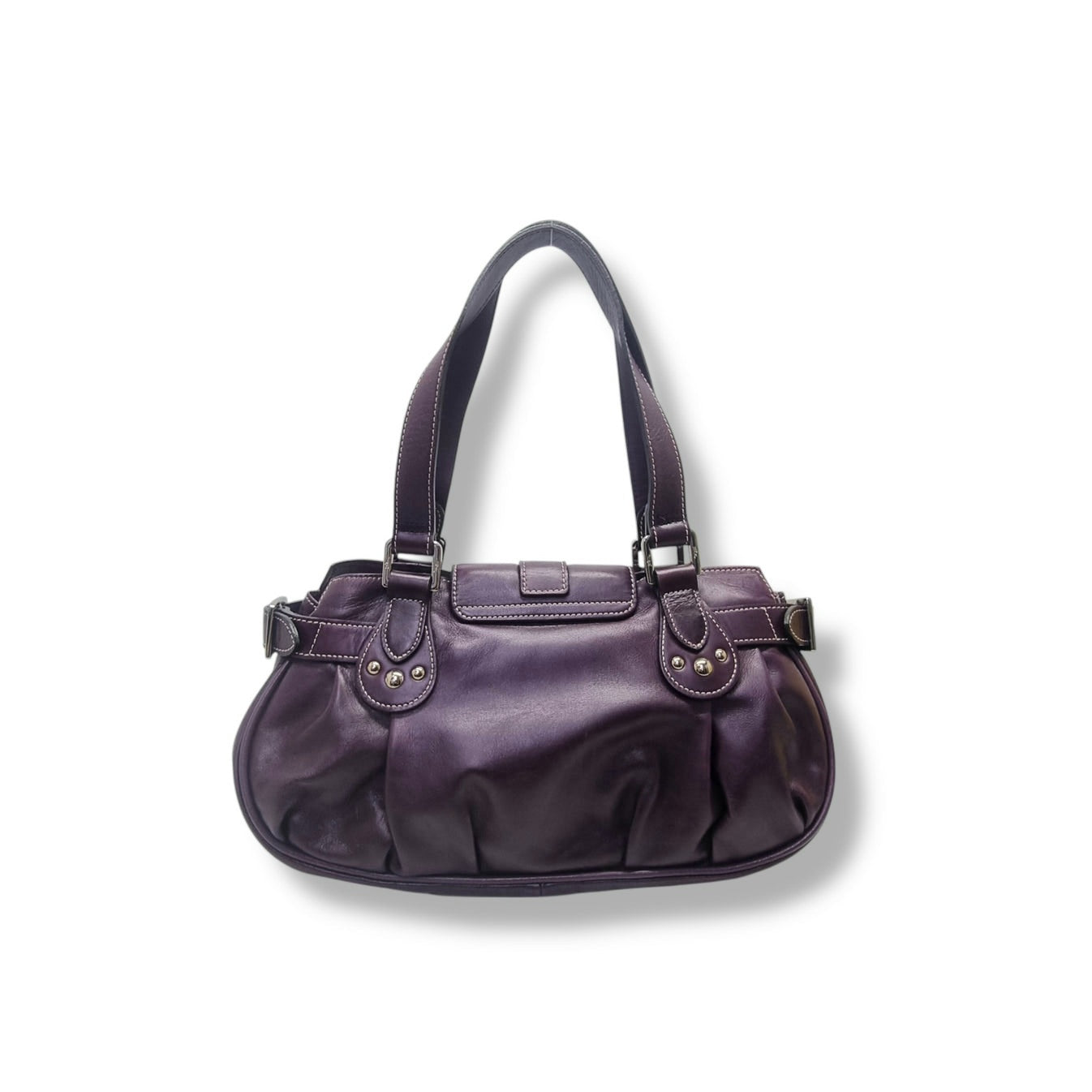 Longchamp Idole Leather Shw (Dark Purple)