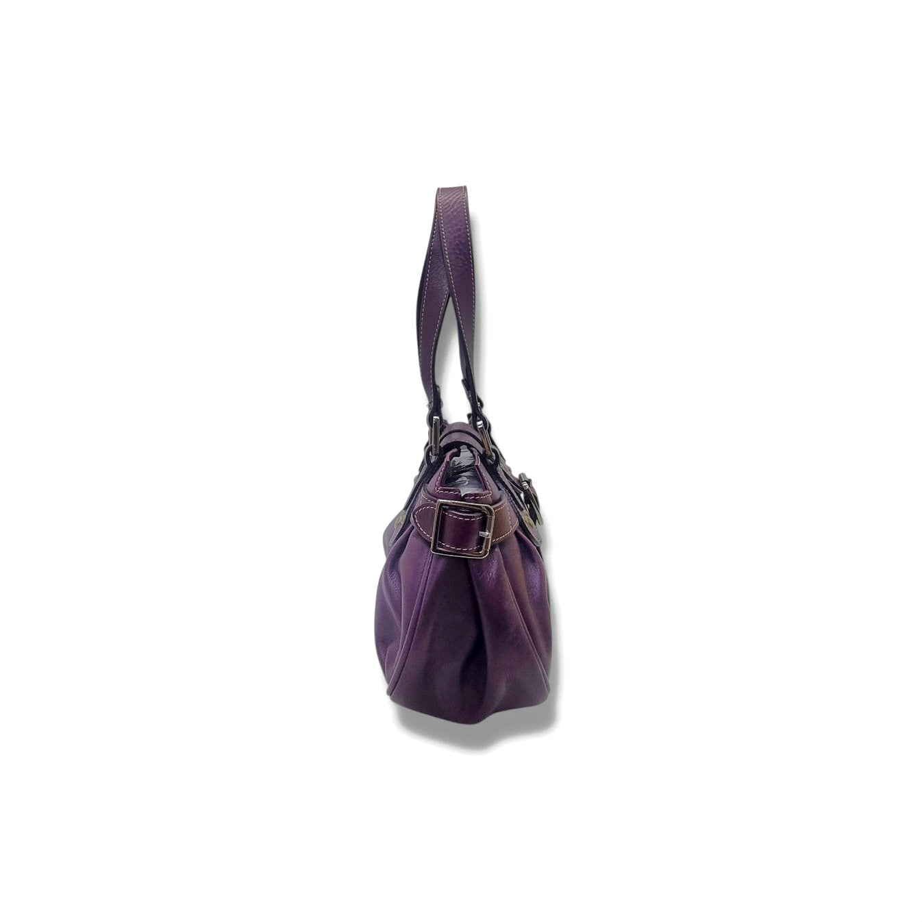Longchamp Idole Leather Shw (Dark Purple)