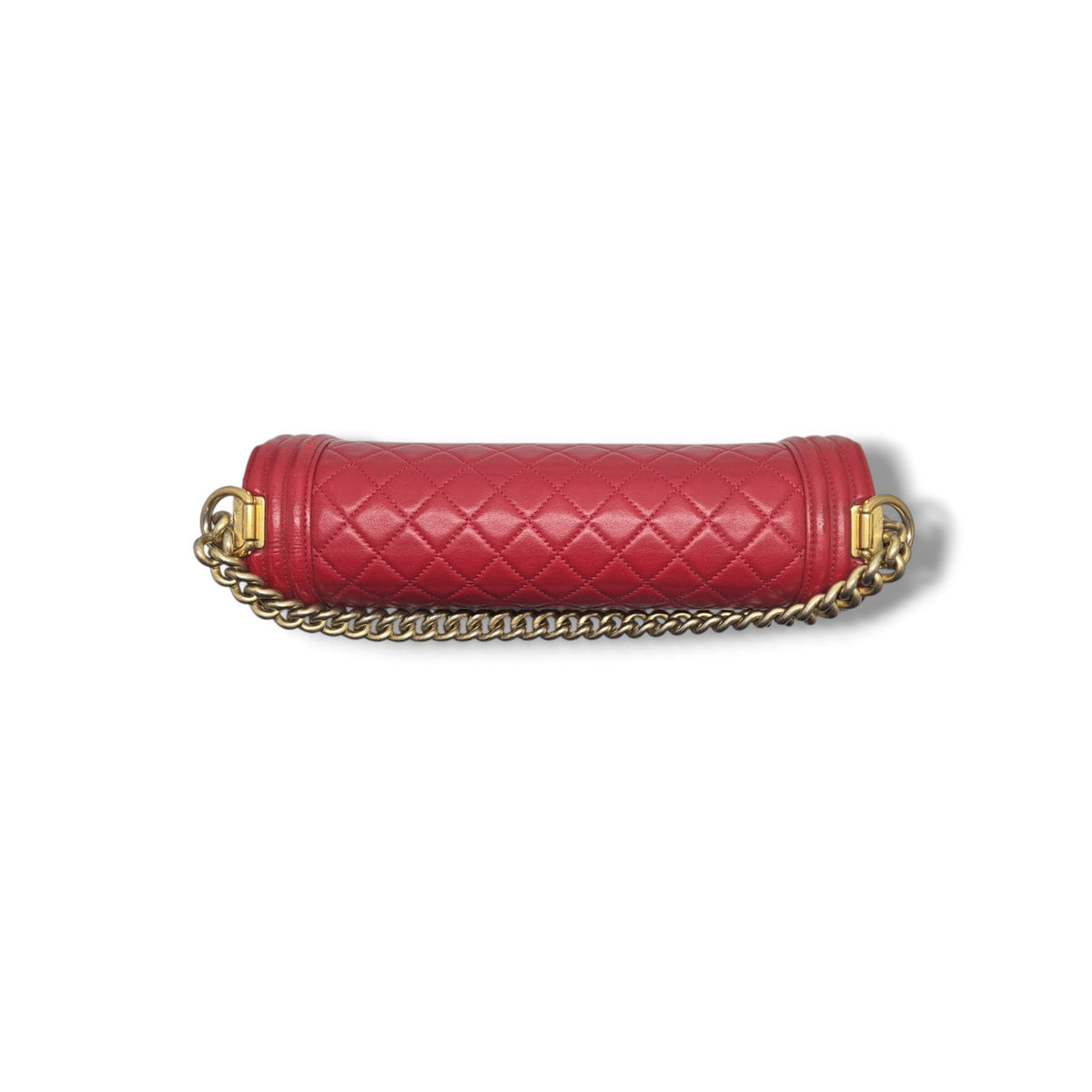 Chanel Boy Large Lambskin Ghw (Red)