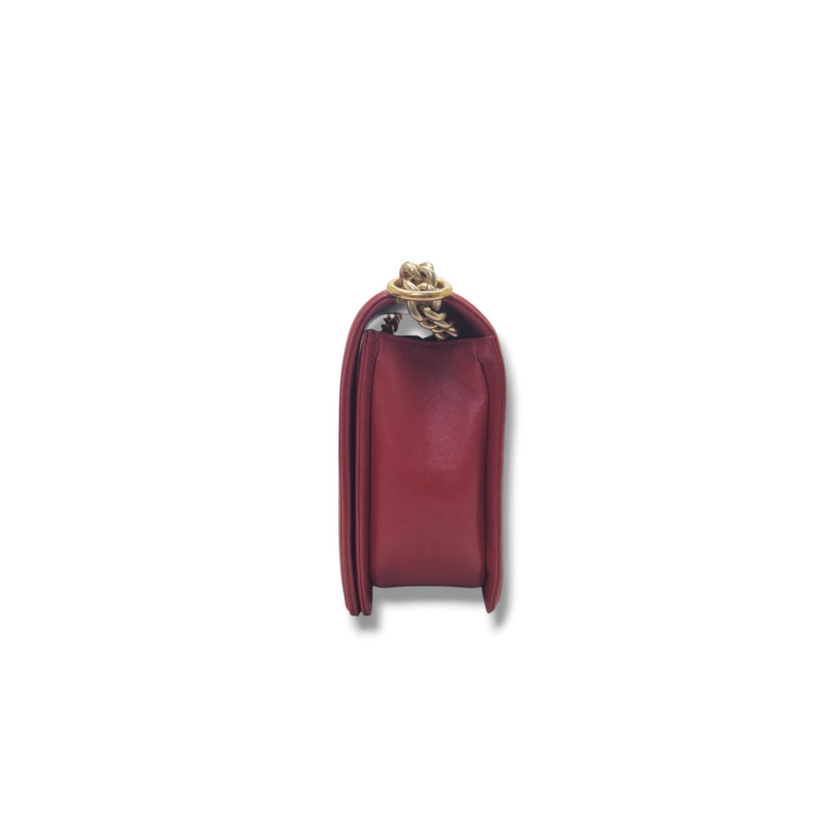 Chanel Boy Large Lambskin Ghw (Red)