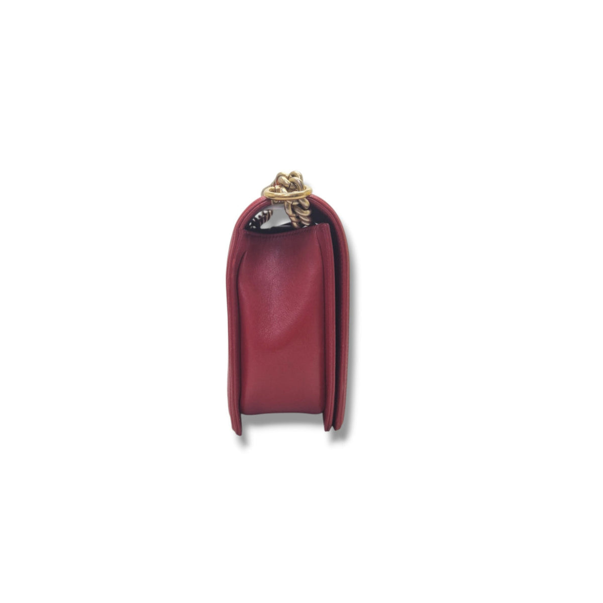 Chanel Boy Large Lambskin Ghw (Red)