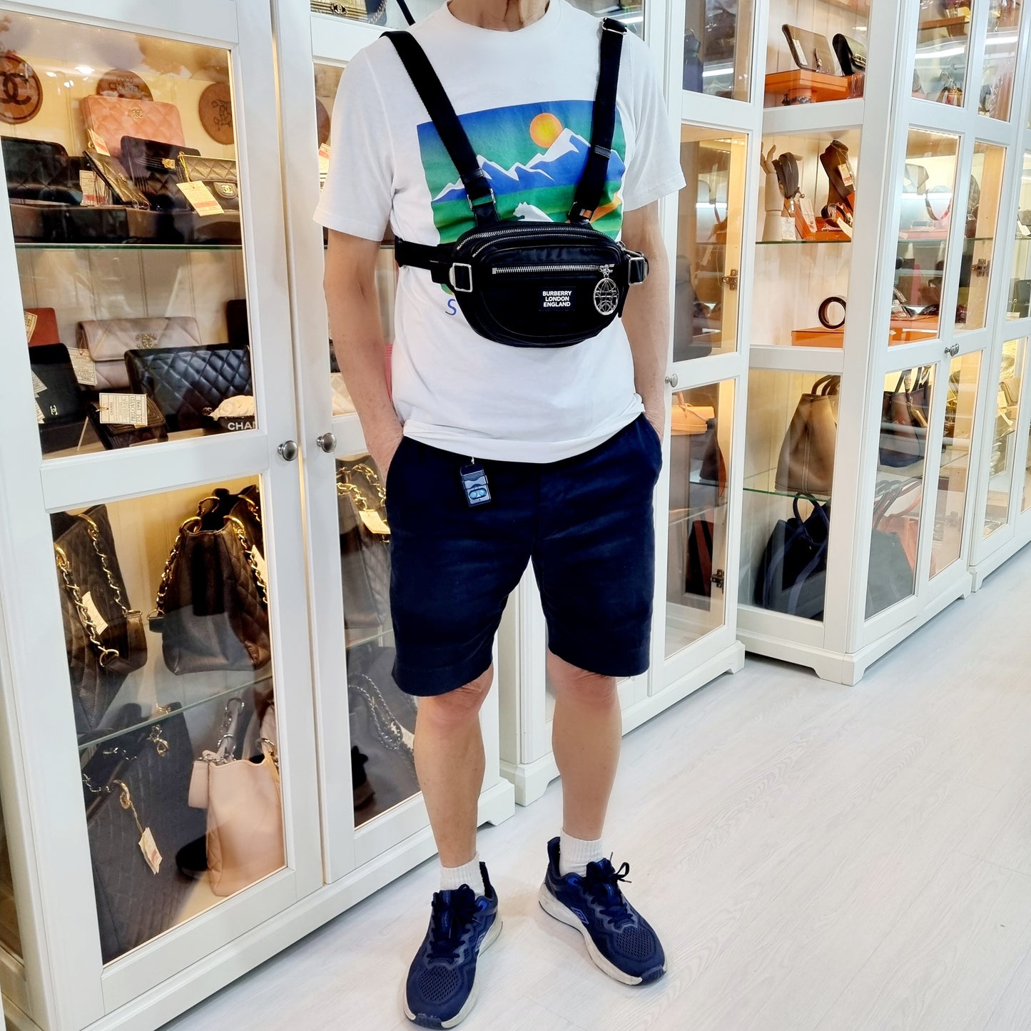 Burberry Nylon Cannon Belt Bag Shw (Black)