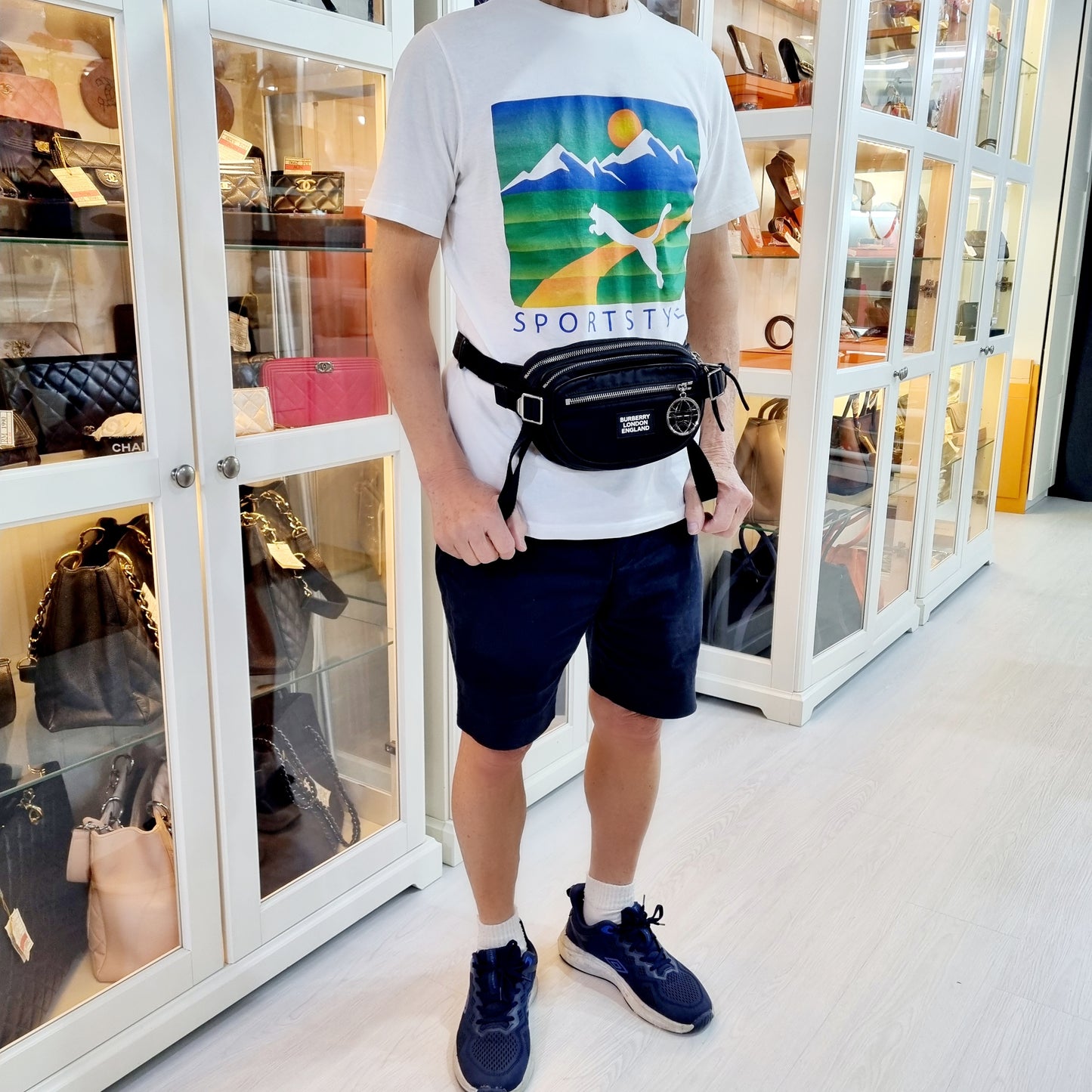 Burberry Nylon Cannon Belt Bag Shw (Black)