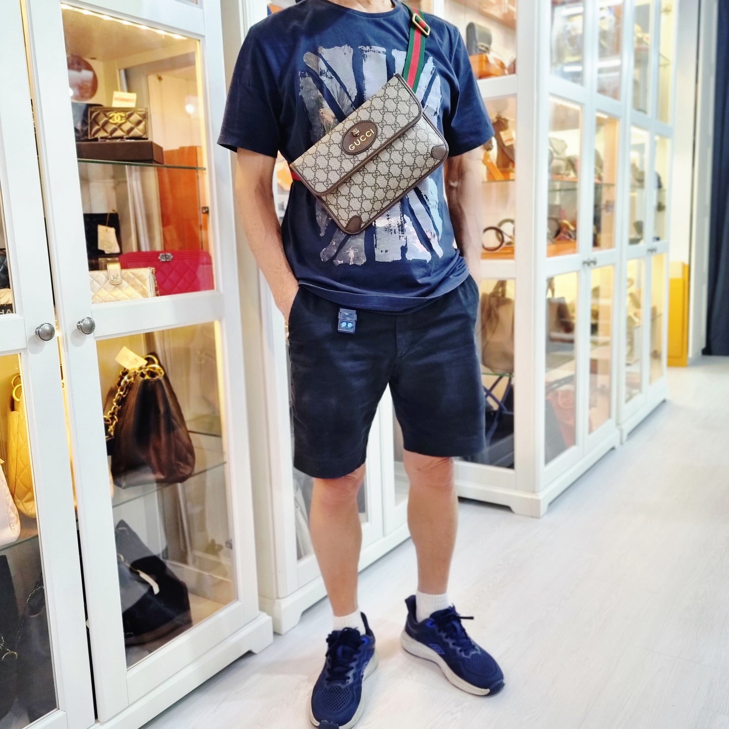 Gucci Belt Bag GG Supreme Neo Vintage Canvas Ghw (Beige/Brown)