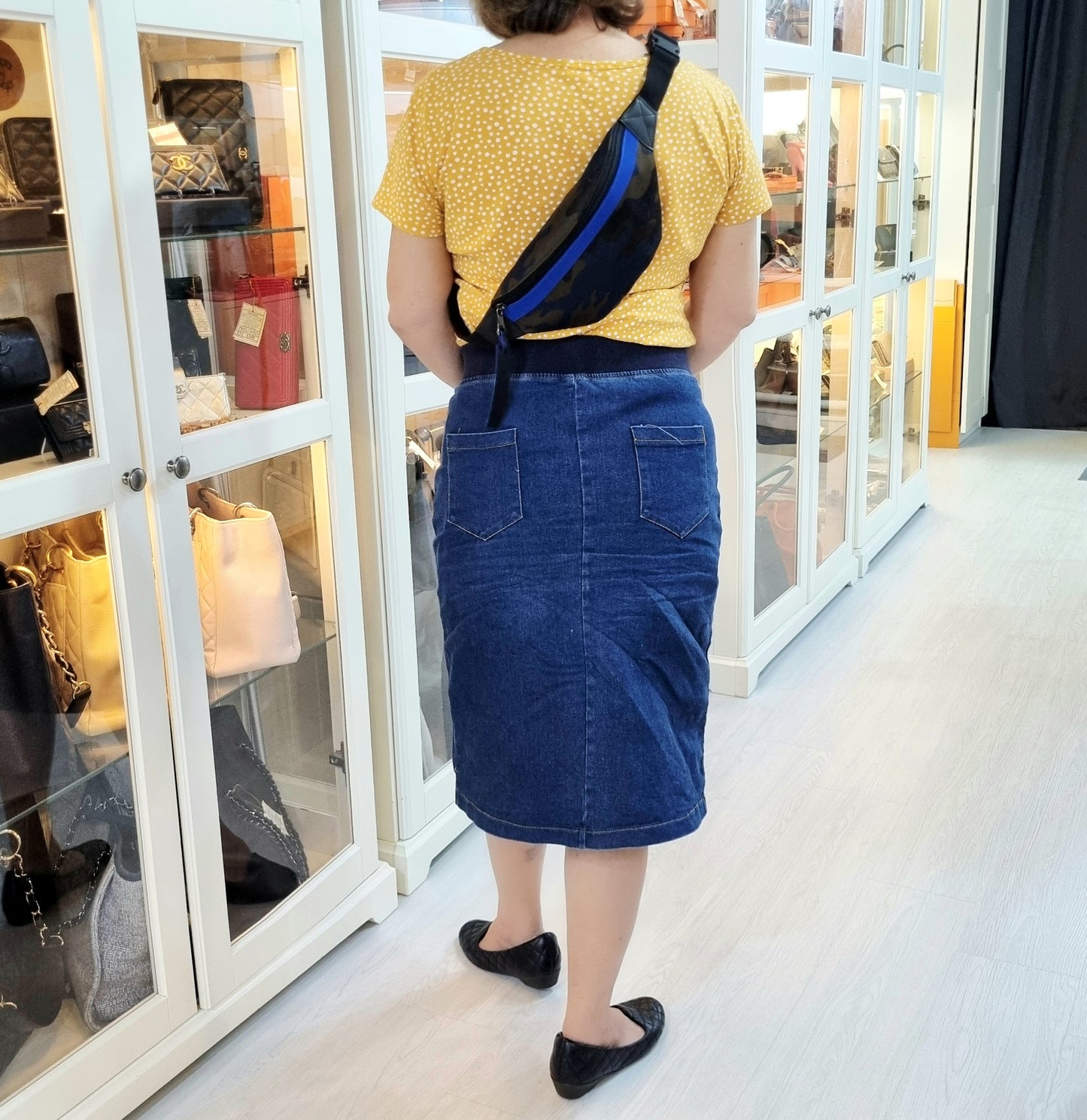 Longchamp Gabin Canvas Belt Bag Shw (Navy Blue)