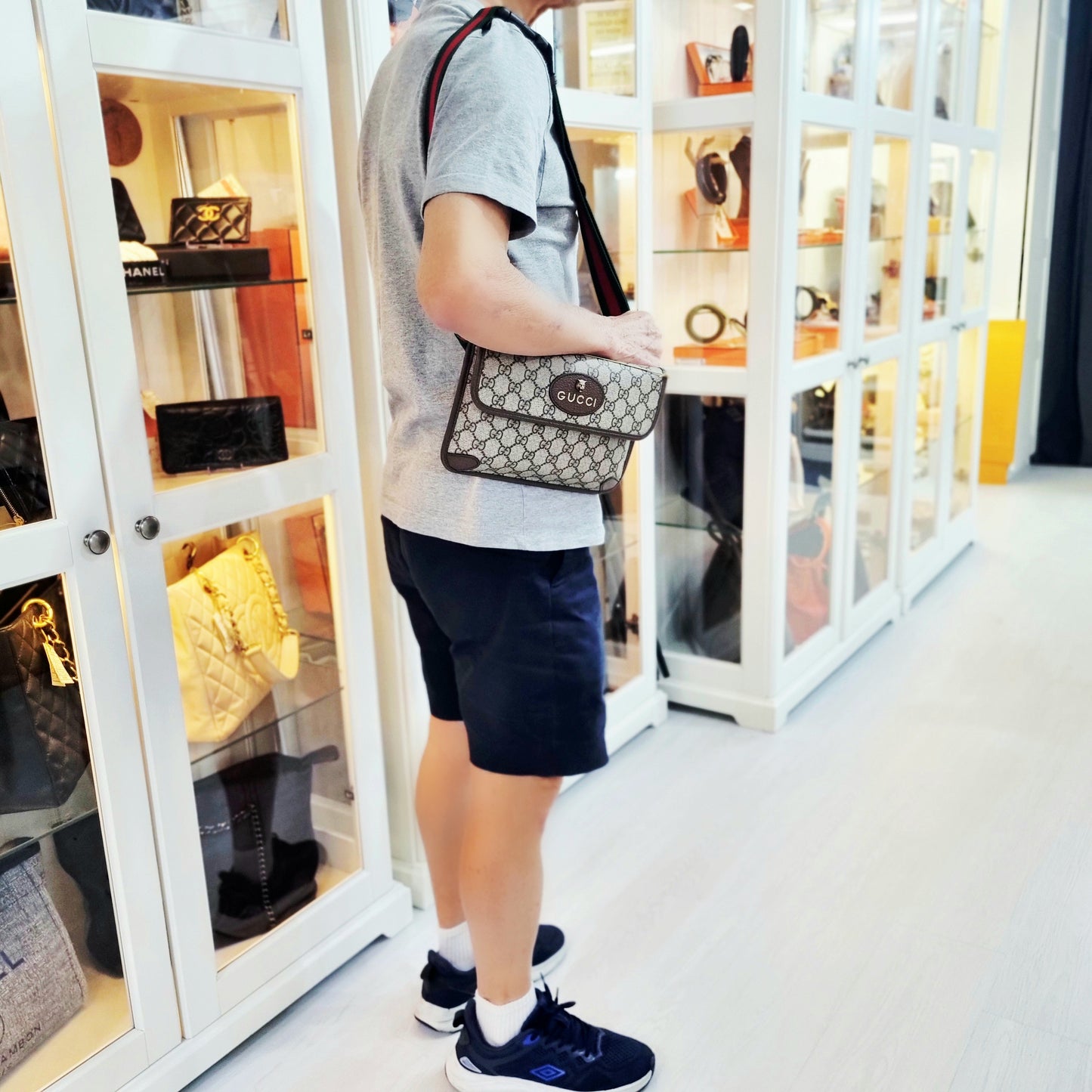 Gucci GG Supreme Neo Vintage Belt Bag Ghw (Beige/Brown)