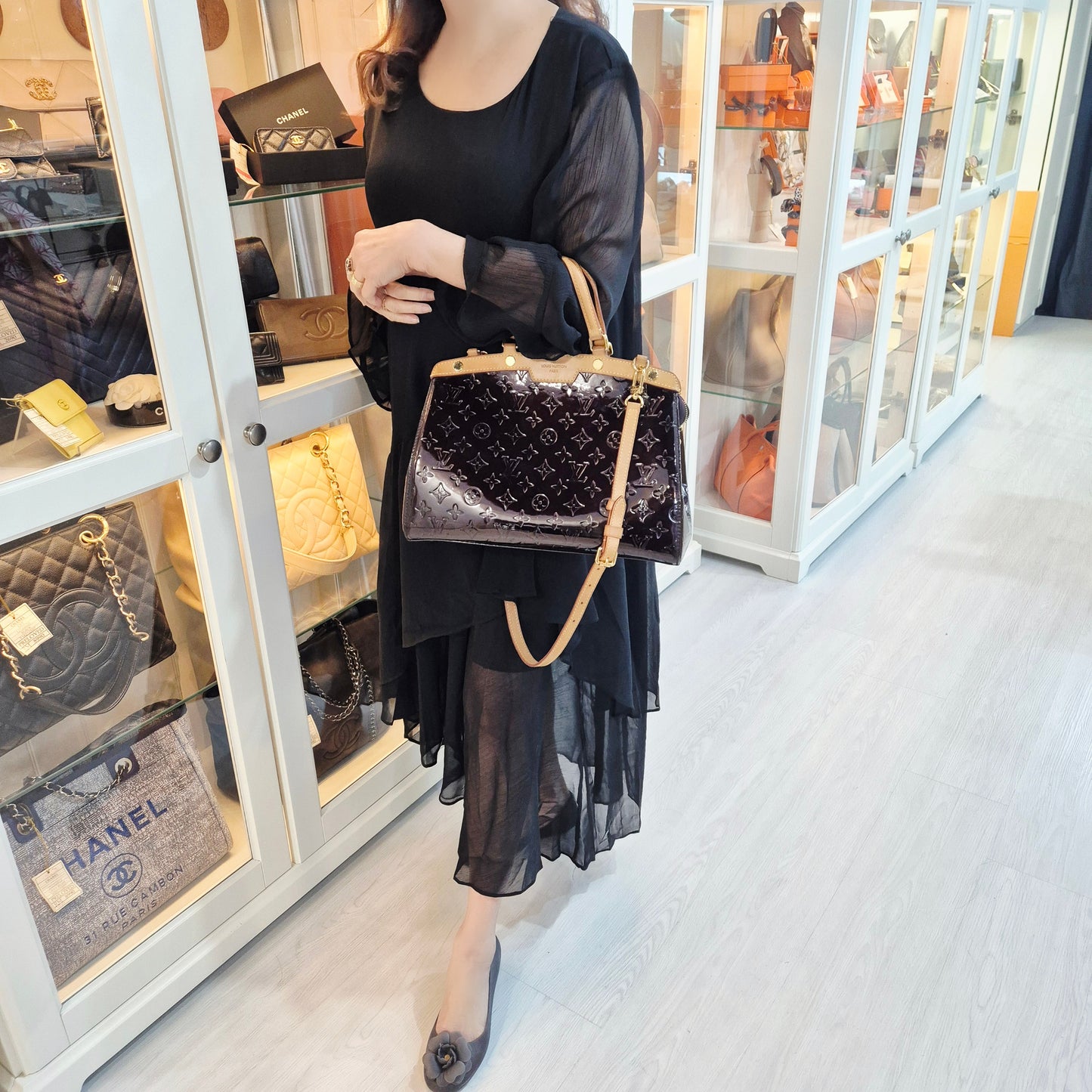 Louis Vuitton Brea MM Monogram Amarante Vernis Ghw