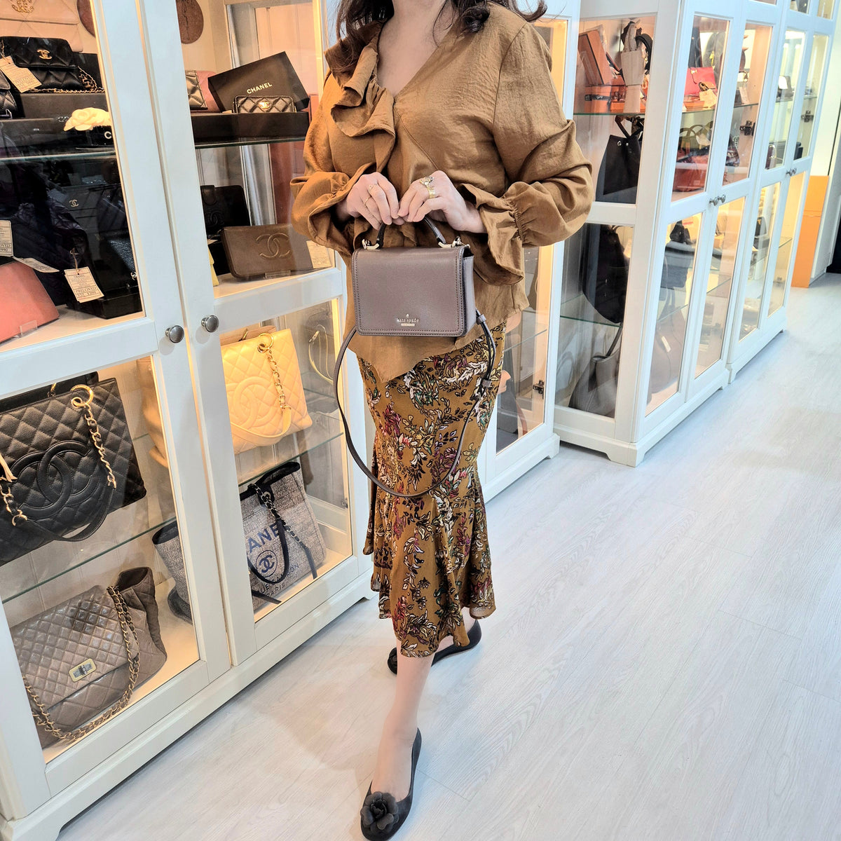 Kate Spade Maisie Patterson Drive Leather Crossbody Ghw (Brown)