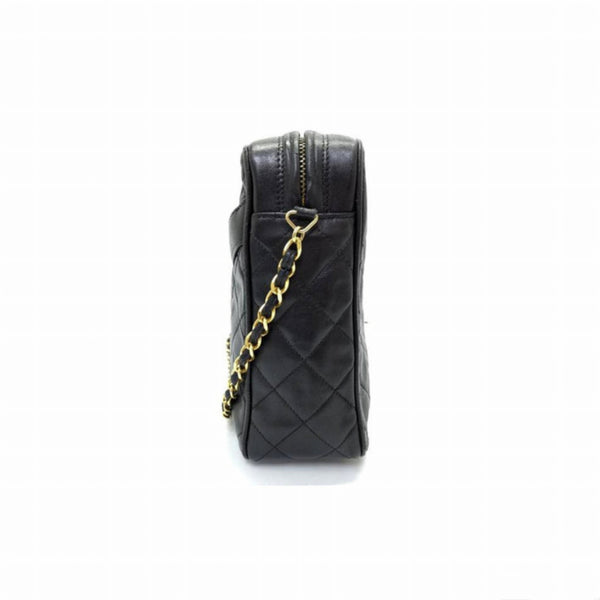 Chanel Vintage Camera Bag Lambskin With Tassle Ghw (Black)