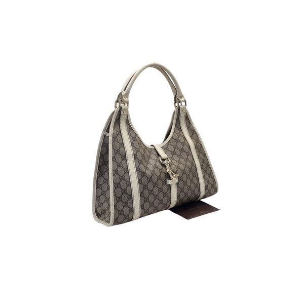 Gucci GG Joy Canvas Hobo Bag Light Gold Hw (Ivory)